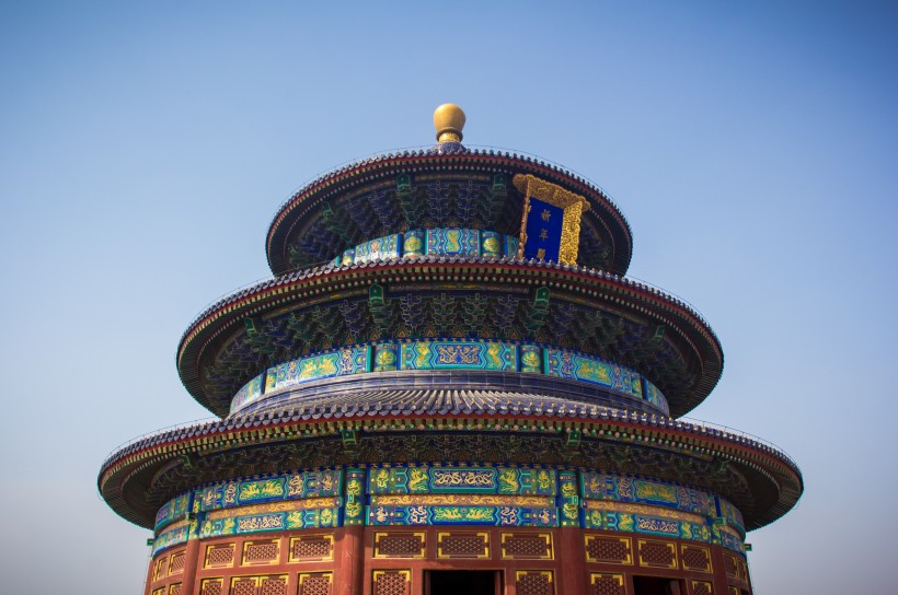 天坛风景图片，古都的蓝天下的神韵